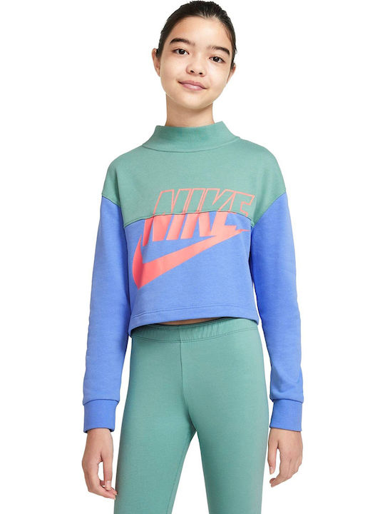 Παιδικό Φούτερ Cropped Μπλε Sportswear