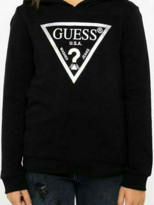 Guess Kids Sweatshirt with Hood Navy Blue