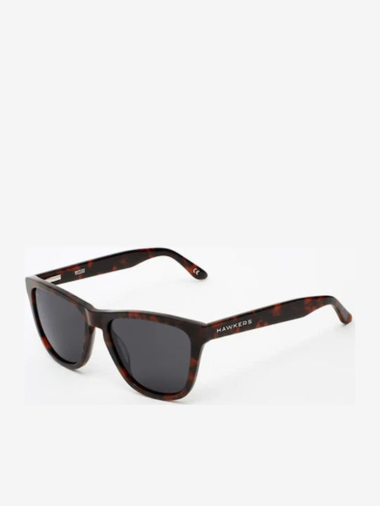 Hawkers Dark One X Men's Sunglasses with Brown Plastic Frame and Black Lens