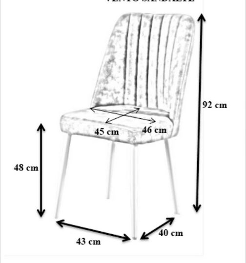 Scaune Sala de mese Catifelate Gri / maro 1buc 46x49x92buc