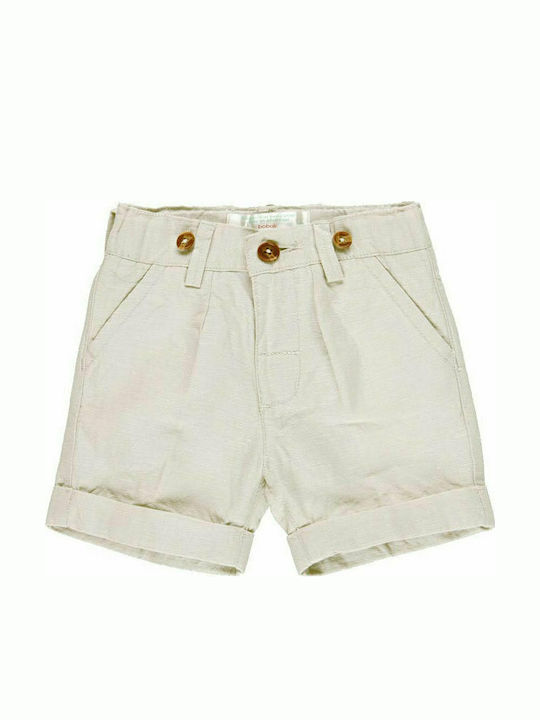 Kids' Fabric Overalls Beige
