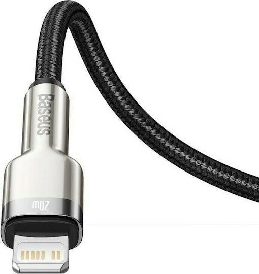 Baseus Cafule Metal Braided USB-C to Lightning Cable 20W Black 0.25m (CATLJK-01)