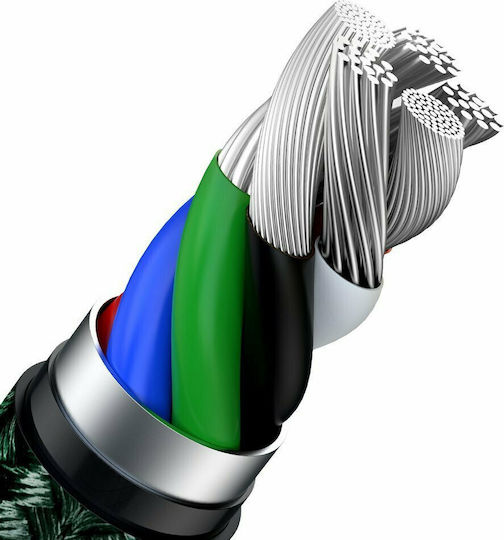 Baseus Cafule Metal Braided USB-C to Lightning Cable 20W Green 2m (CATLJK-B06)