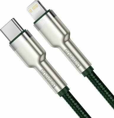 Baseus Cafule Metal Împletit USB-C la Cablu Lightning 20W Verde 2m (CATLJK-B06)