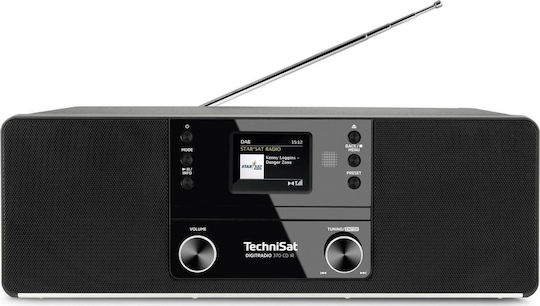 Technisat Soundsystem 2 DigitRadio 370 IR 0000/3949 10W mit CD / Digitale Medien Player, WiFi und Bluetooth Schwarz