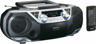 Lenco Portable Radio-CD Player SCD-720 Equipped with CD / USB / Cassette / Radio Silver