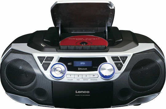 Lenco SCD-720 Φορητό Ηχοσύστημα με CD / USB / Κασετόφωνο / Ραδιόφωνο Ασημί
