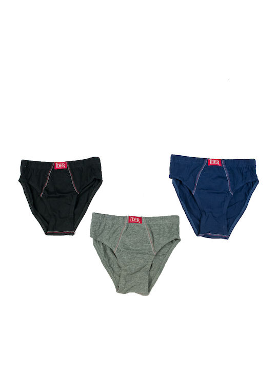 IDER 1--3 Kids' Set with Briefs Grey, Black, Blue 3pcs