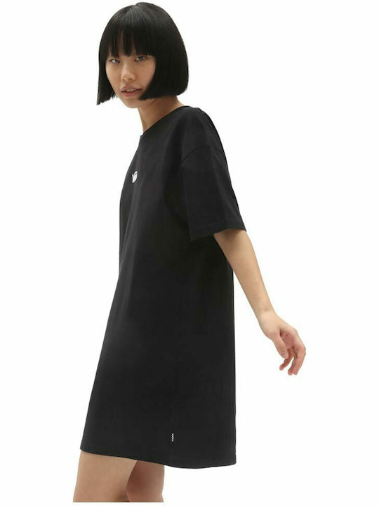 Center V Summer Mini Athletic T-Shirt Short Sleeve Black Dress