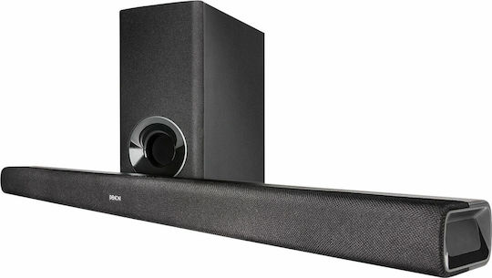 Denon DHT S416 Soundbar 2.1 Bluetooth, HDMI și Wi-Fi cu Telecomanda Negru