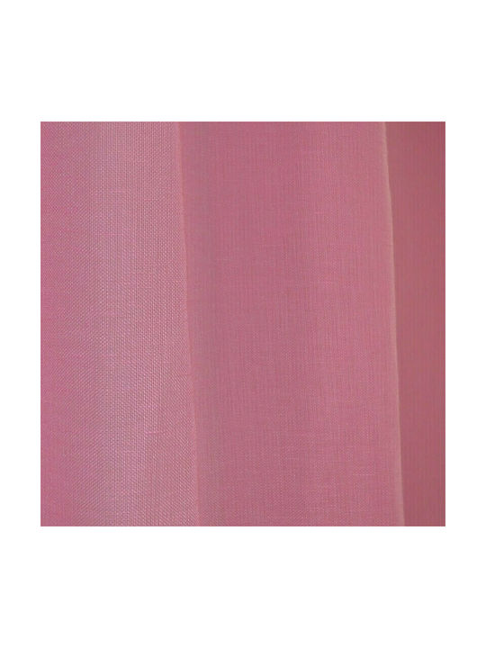 Lino Home Curtain with Pencil Pleat Line 302 Dark Pink 145x295cm