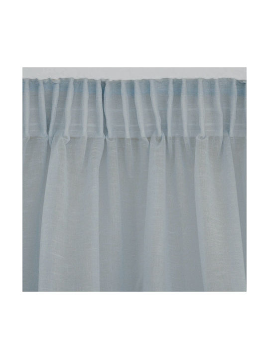 Lino Home Vorhang mit Bleistiftfalten Line 601 Ciel 145x295cm