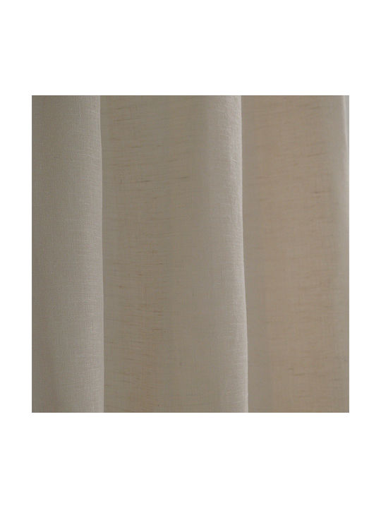 Lino Home Curtain with Pencil Pleat Line 103 Taupe 145x295cm