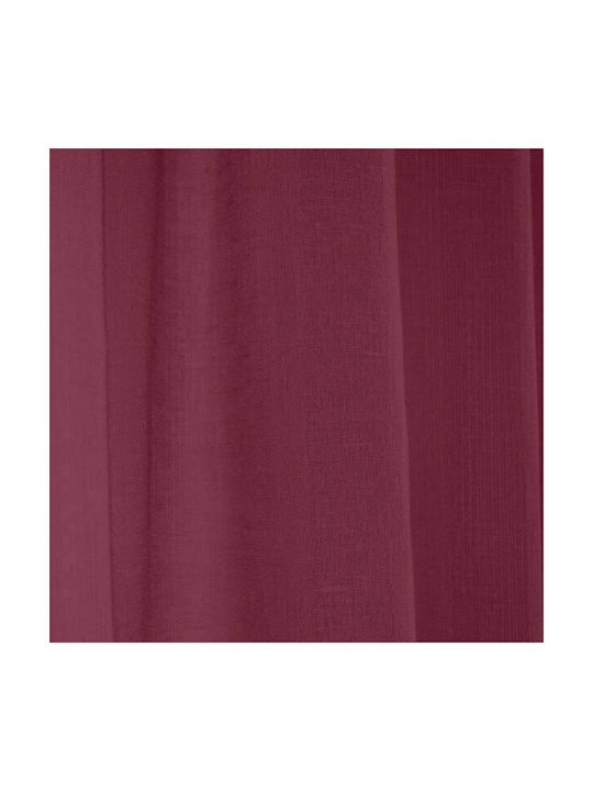 Lino Home Curtain with Pencil Pleat Line 304 Burgundy 145x295cm