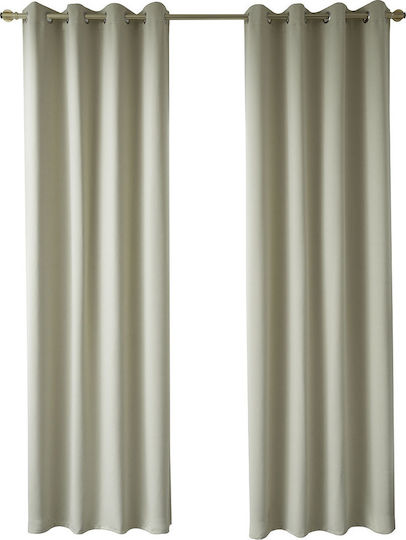 Beauty Home Κουρτίνα Συσκότισης με Τρουκς Μπέζ 140x270εκ.