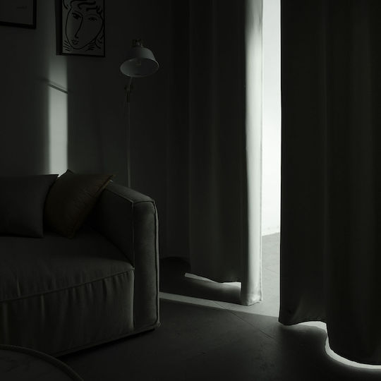 Beauty Home Κουρτίνα Συσκότισης με Τρουκς Γκρί 140x270εκ.