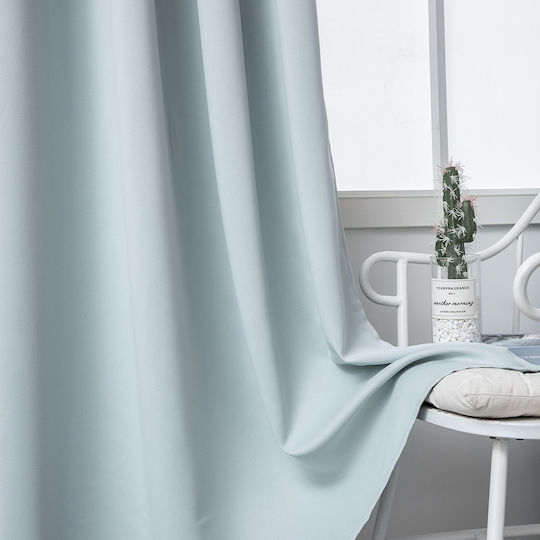 Beauty Home 8400 Verdunkelung mit Grommets Hellblau 140x270cm