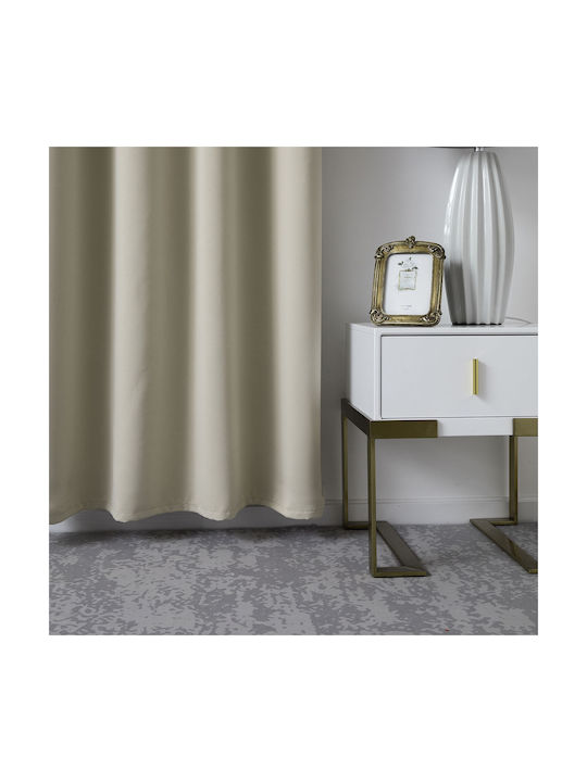 Beauty Home Κουρτίνα Συσκότισης με Τρουκς Άμμου 140x270εκ.
