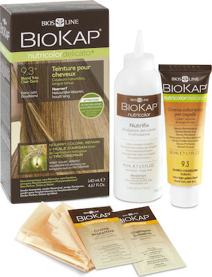 Biosline Biokap Nutricolor Delicato Set Blonde Hair Dye no Ammonia 9.30+ Extra Light Golden Blonde 140ml