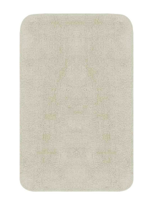 vidaXL Rutschfest Set Badematten Baumwolle Toilette 133224 White 3Stück