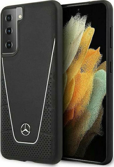 Mercedes-Benz Dynamic Leather Back Cover Leather Black (Galaxy S21) MEHCS21SCLSSI