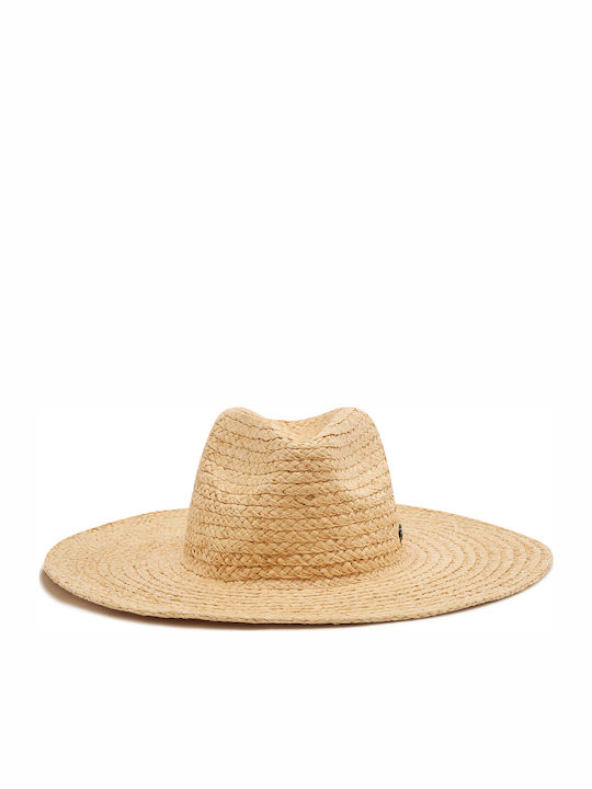 Roxy Wicker Women's Panama Hat Only the Ocean Straw Beige