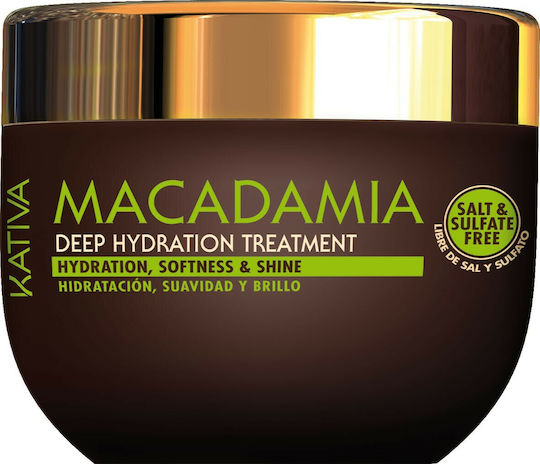 Kativa Macadamia Deep Hydration Treatment 250ml Μάσκα Μαλλιών για Ενυδάτωση με Κερατίνη 250ml