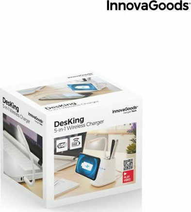 InnovaGoods Kabelloses Ladegerät (Qi Pad) Weißs (V0103210)