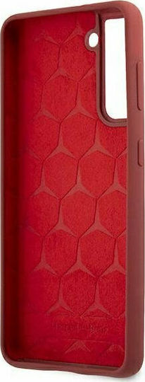 Mercedes-Benz Silicone Line Umschlag Rückseite Silikon Rot (Galaxy S21 5G)