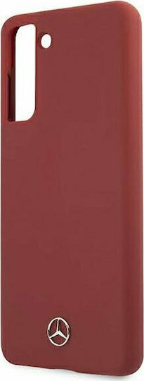 Mercedes-Benz Silicone Line Umschlag Rückseite Silikon Rot (Galaxy S21 5G)