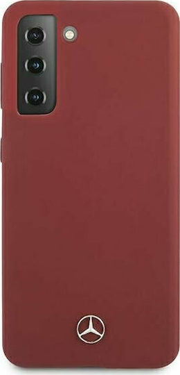 Mercedes-Benz Silicone Line Umschlag Rückseite Silikon Rot (Galaxy S21 5G)