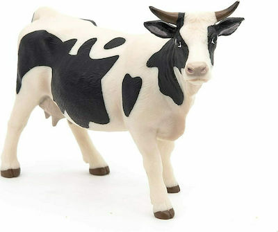 Papo Miniature Toy Black And White Cow for 3+ Years