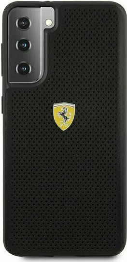 Ferrari On Track Perforated Back Cover Plastic Negru (Galaxy S21 5G)
