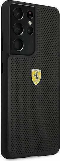 Ferrari On Track Perforated Back Cover Πλαστικό Μαύρο (Galaxy S21 Ultra 5G)