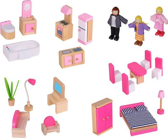 Tooky Toys Holzpuppenhaus