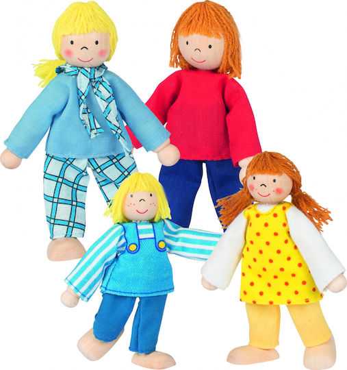 Goki Familie Set păpuși din lemn pentru căsuță de păpuși