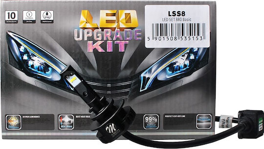 M-Tech Λάμπες Αυτοκινήτου Basic Epistar H16 LED 5700K Ψυχρό Λευκό 12-24V 16W 2τμχ