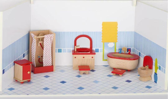 Goki Furniture for Flexible Puppets Bathroom Έπιπλα για Κουκλόσπιτο