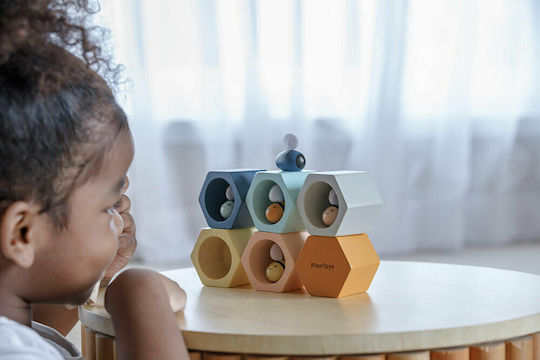 Plan Toys Παιχνίδι Στοίβαξης Παιχνίδι Κυψέλες από Ξύλο για 10+ Μηνών