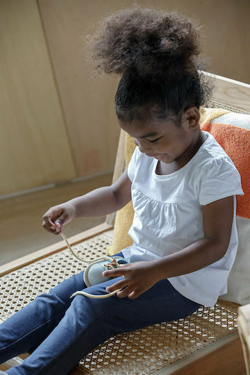Plan Toys Lacing Toy Shoe with Lace made of Wood for 10++ Months