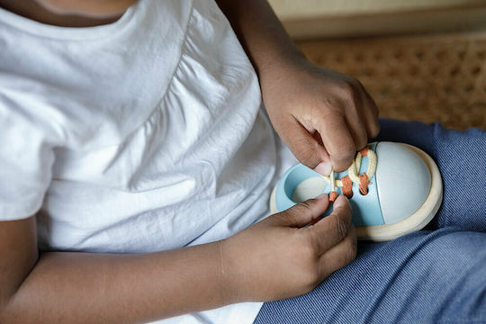 Plan Toys Lacing Toy Shoe with Lace made of Wood for 10++ Months