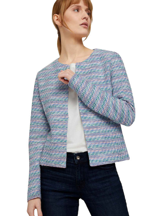 Tom Tailor Short Women's Tweed Waisted Blazer