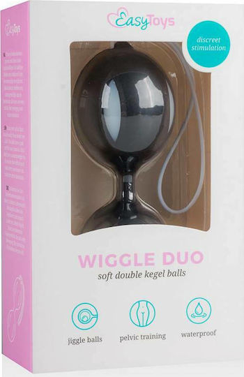 Easytoys Geisha Collection Wiggle Duo Kegel Ball Κολπικές Μπάλες Μαύρες