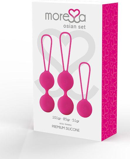 Amoressa Osian Set Premium Silicone Κολπικές Μπάλες Ροζ