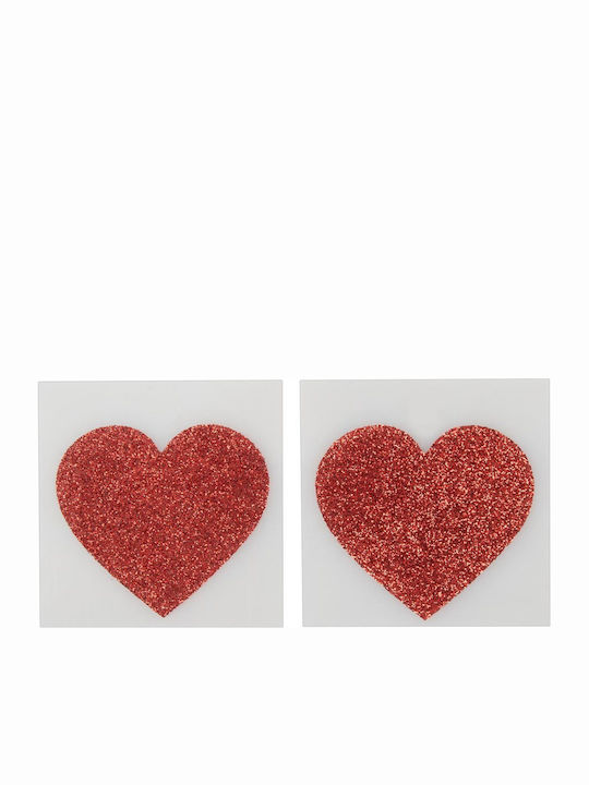 Cottelli Collection Titty Glitter Sticker Red