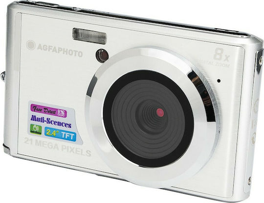 AgfaPhoto DC5200 Kompaktkamera 21MP Optischer Zoom 8x Silber