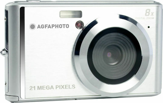 AgfaPhoto DC5200 Kompaktkamera 21MP Optischer Zoom 8x Silber