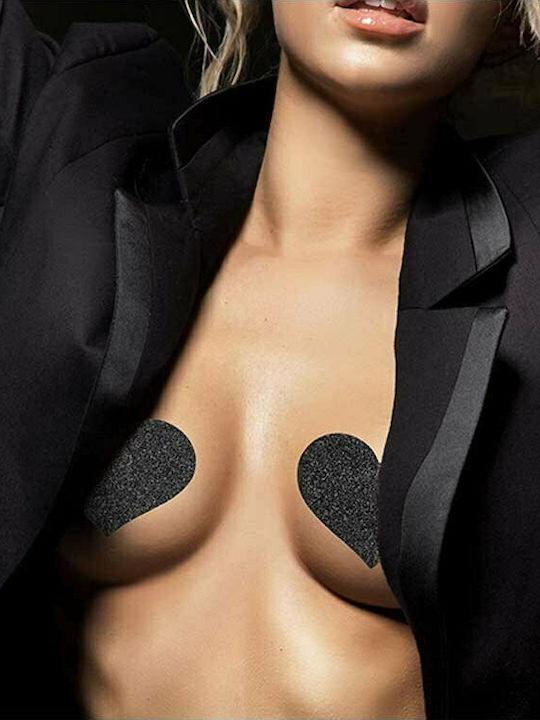Bijoux Indiscrets Flash Heart Pasties Black