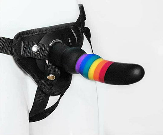 Dream Toys Harness με Dildo 17cm σε Μαύρο Χρώμα