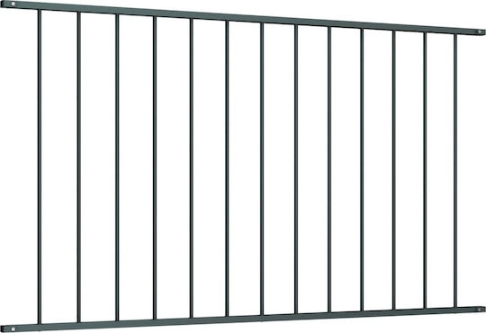 vidaXL Fencing Panel Anthracite Metal Fence Railings in Gray Color 1.25x1.7m